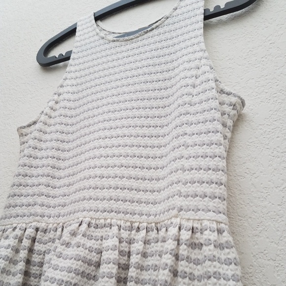 Grey & White Fit & Flare Skater Dress - Picture 3 of 5